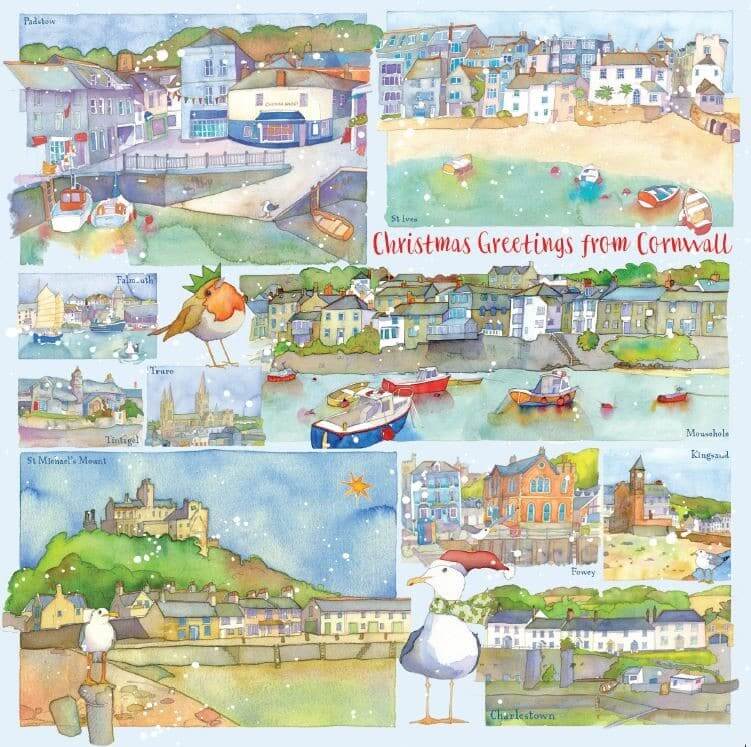 Cornwall Pack of 10 Christmas Cards